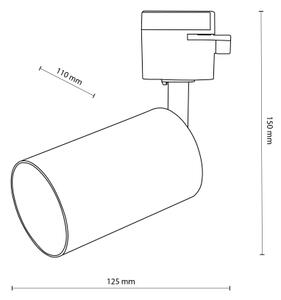 Bodové svietidlo do lištového systému TRACER 1xGU10/10W/230V biela