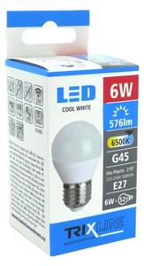 LED Žiarovka G45 E27/6W/230V 6500K