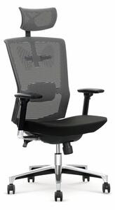 Kancelárske ergonomická stolička AMBASSADOR – látka, šedá/čierna