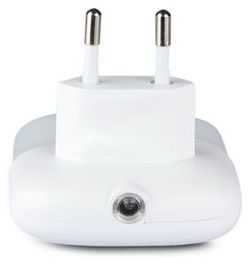 LED Nočné svetlo so senzorom súmraku do zásuvky 2xUSB LED/0,45W/230V 3000K