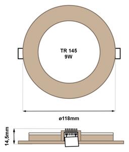LED Podhľadové svietidlo CIRCLE LED/6W/230V 4200K pr. 11,8 cm hnedá