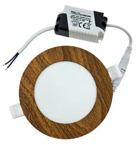 LED Podhľadové svietidlo CIRCLE LED/6W/230V 4200K pr. 11,8 cm hnedá