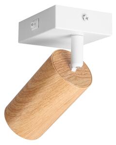 Brilagi - Nástenné bodové svietidlo SELE 1xGU10/30W/230V biela/dekor duba