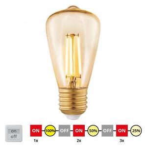 LED Stmievateľná žiarovka VINTAGE ST48 E27/3W/230V 2200K - Eglo 12521