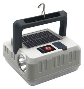 LED Solárna lampa s funkciou powerbanky LED/1W/5,5V 8000K IPX4 1200 mAh šedá