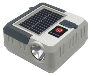 LED Solárna lampa s funkciou powerbanky LED/1W/5,5V 8000K IPX4 1200 mAh šedá