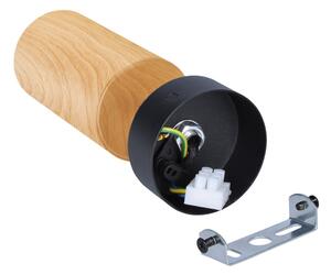 Brilagi - Bodové svietidlo SELE 1xGU10/30W/230V čierna/dekor duba