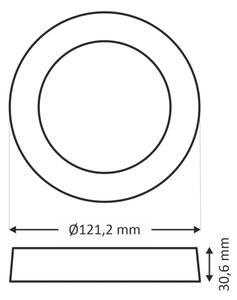 LED Stropné svietidlo ROUND LED/6W/230V 4000K pr. 12,1 cm čierna