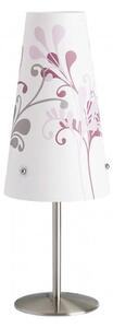 Brilliant - Stolná lampa ISI 1xE14/40W/230V biela/ružová/lesklý chróm