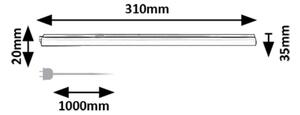 Rabalux 78012 - LED Podlinkové svietidlo BAREG LED/4W/230V 3000/4000K čierna