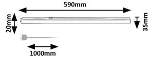 Rabalux 78013 - LED Podlinkové svietidlo BAREG LED/8W/230V 3000/4000K čierna