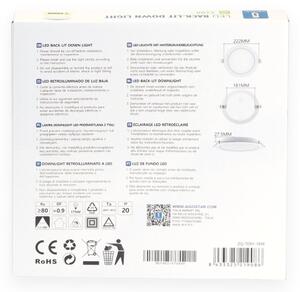 Aigostar - LED Podhľadové svietidlo LED/18W/230V 4000K pr. 22 cm biela