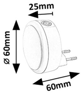 Rabalux 76000 - LED Nočné svetlo do zásuvky ZOFE LED/0,3W/230V