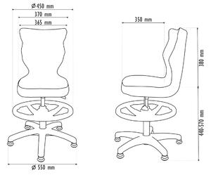 Detská stolička PETIT 4 | biela podnož Jasmine 8