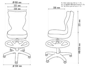 Detská stolička PETIT 3 | biela podnož Jasmine 8