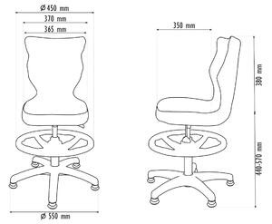 Detská stolička PETIT 4 | biela podnož Velvet 3
