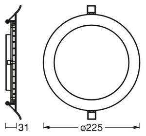 Osram - LED Podhľadové svietidlo SLIM LED/22W/230V 4000K