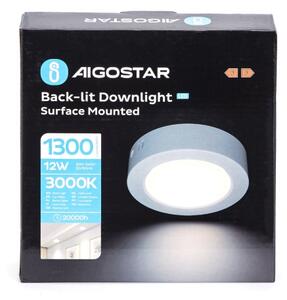 Aigostar - LED Stropné prisadené svietidlo LED/12W/230V pr. 17,4 cm 3000K biela