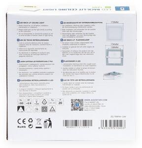 Aigostar - LED Stropné prisadené svietidlo LED/12W/230V 17,3x17,3 cm 4000K biela