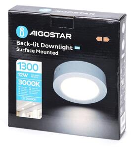 Aigostar - LED Stropné prisadené svietidlo LED/12W/230V pr. 17,4 cm 3000K biela
