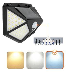 LED solárne nástenné svietidlo so senzorom LED/1W/3,7V 6500K IP44 1200 mAh