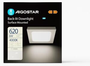 Aigostar - LED Stropné prisadené svietidlo LED/6W/230V 12,2x12,2 cm 4000K biela