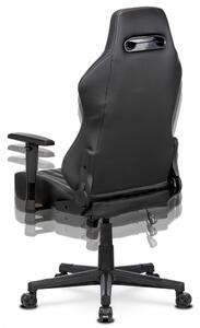 Herná stolička ERACER F06 – ekokoža, čierna / šedá, nosnosť 130 kg