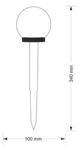 LED Solárna lampa KULA LED/1,2V 40 mAh P44