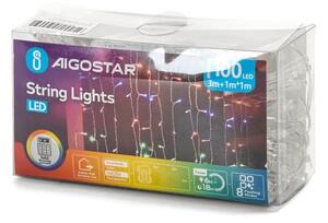 Aigostar - LED Vonkajšia vianočná reťaz 100xLED/8 funkcií 3xAA 4x1m IP44 multicolor