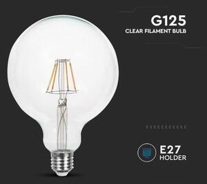 LED Žiarovka FILAMENT G125 E27/10W/230V 6400K