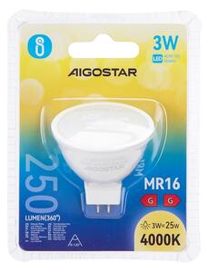 LED Žiarovka MR16 GU5,3/3W/12V 4000K - Aigostar
