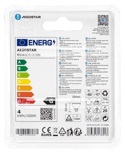 LED Žiarovka MR16 GU5,3/4W/12V 3000K - Aigostar