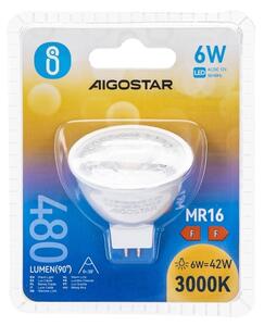LED Žiarovka MR16 GU5,3/6W/12V 3000K - Aigostar