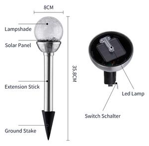Aigostar - LED RGB Solárne svietidlo LED/0,08W/2V IP44