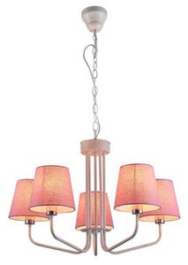 Ružový závesný luster York Ledea pre žiarovku 5x E14 – LED lustre a svietidlá > Kolekcie svietidiel > Kolekcia svietidiel YORK LEDEA