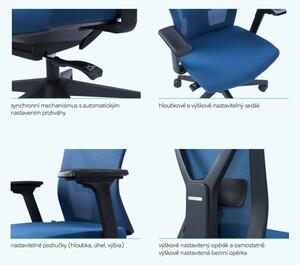 Kancelárska ergonomická stolička Office More NYON – viac farieb Červená