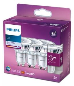 SADA 3x LED Žiarovka Philips PAR16 GU10/3,5W/230V 4000K