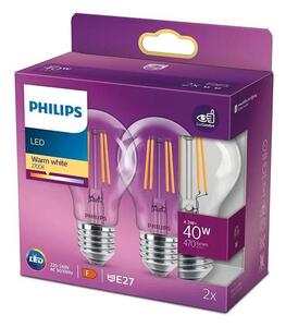 SADA 2x LED Žiarovka VINTAGE Philips A60 E27/4,3W/230V 2700K
