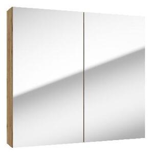 Kielle Vega - Zrkadlová skrinka, 80x73x15 cm, zlatý dub 50118801