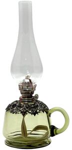 Floriánova huť Petrolejová lampa LUCIE 35 cm lesná zelená zdobená cínom FL0075 + záruka 3 roky zadarmo