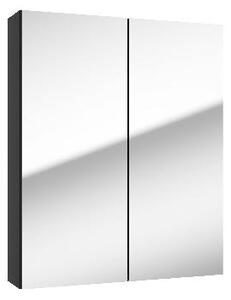 Kielle Vega - Zrkadlová skrinka, 60x73x15 cm, matná čierna 50118604