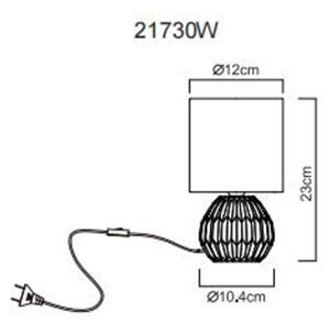Globo 21730W - Stolná lampa SYLAS 1xE14/40W/230V biela