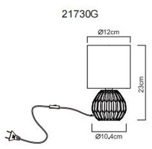 Globo 21730G - Stolná lampa SYLAS 1xE14/40W/230V šedá