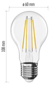 LED Žiarovka FILAMENT A60 E27/3,8W/230V 2700K Energetická trieda A