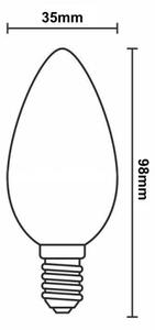 LED Stmievateľná žiarovka FILAMENT C35 E14/6W/230V 4000K