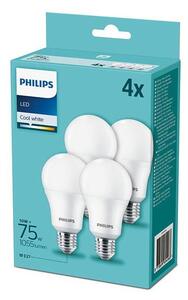 SADA 4x LED Žiarovka Philips A60 E27/10W/230V 4000K