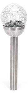Aigostar - LED solárna lampa LED/0,006W/1,2V 37,8cm chróm 2700K IP44