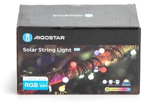 Aigostar - LED solárny dekoratívny reťazec 50xLED/8 funkcií 12m IP65 multicolor