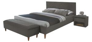 Čalúnená posteľ AZURRO VELVET + matrac COMFORT, 140x200, bluvel 14