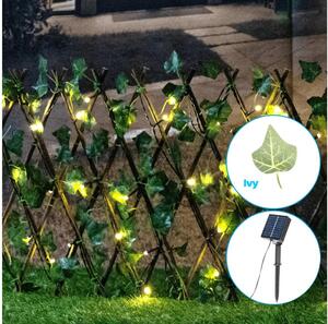 Aigostar - LED Solárna dekorácia 56xLED/2x0,4m IP65 teplá biela ivy